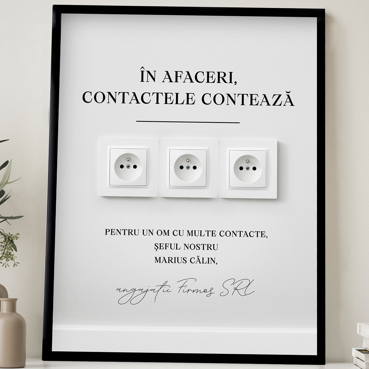 Personalizowany plakat dla szefa - W biznesie liczą się kontakty prezent dla szefa na urodziny