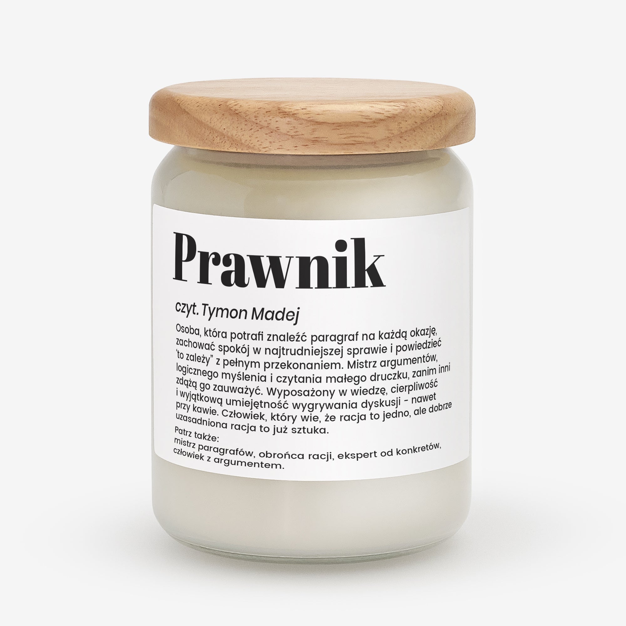 Personalizowana świeca na prezent dla prawnika - definicja