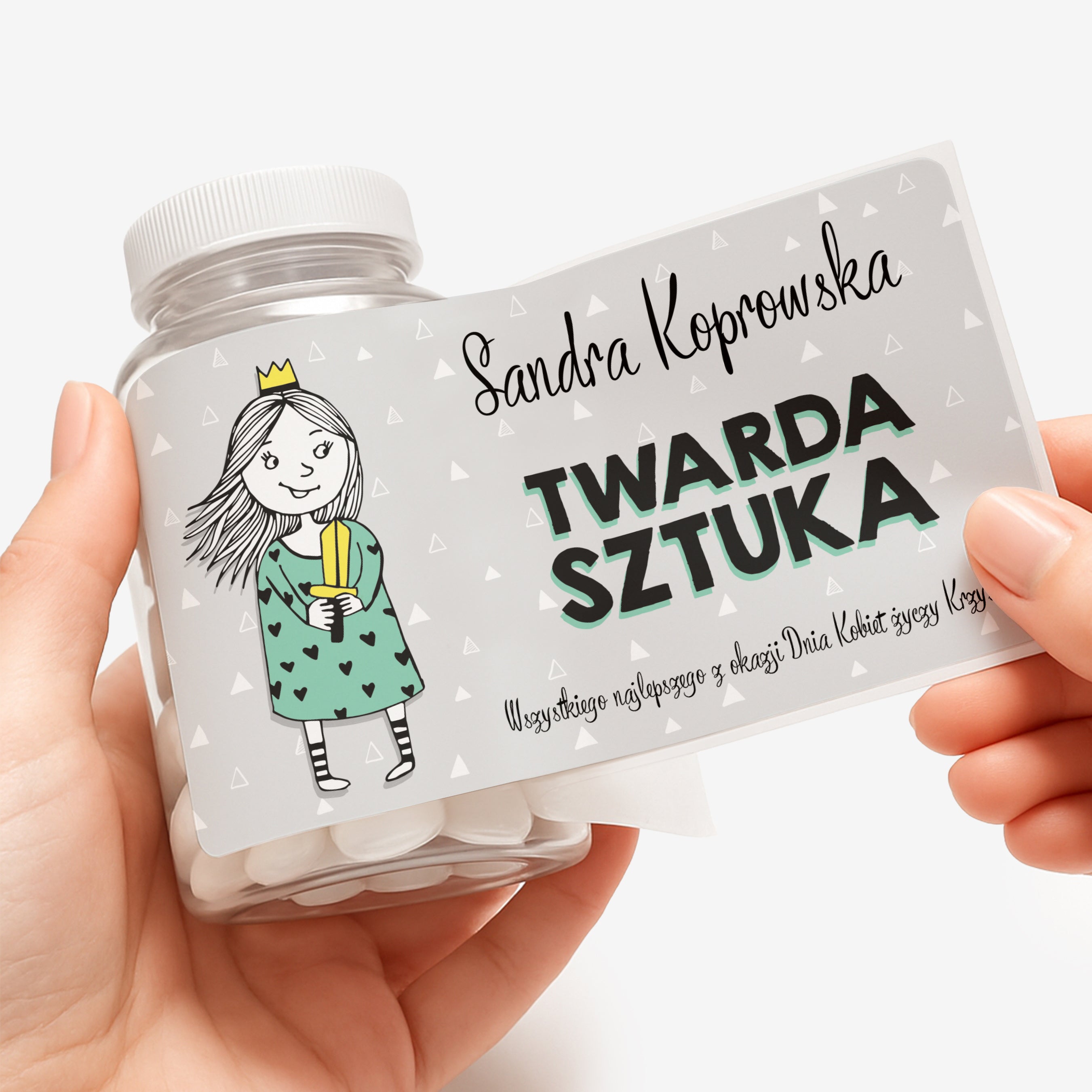 Miętówki + etykieta dekoracyjna do naklejenia - Twarda Sztuka