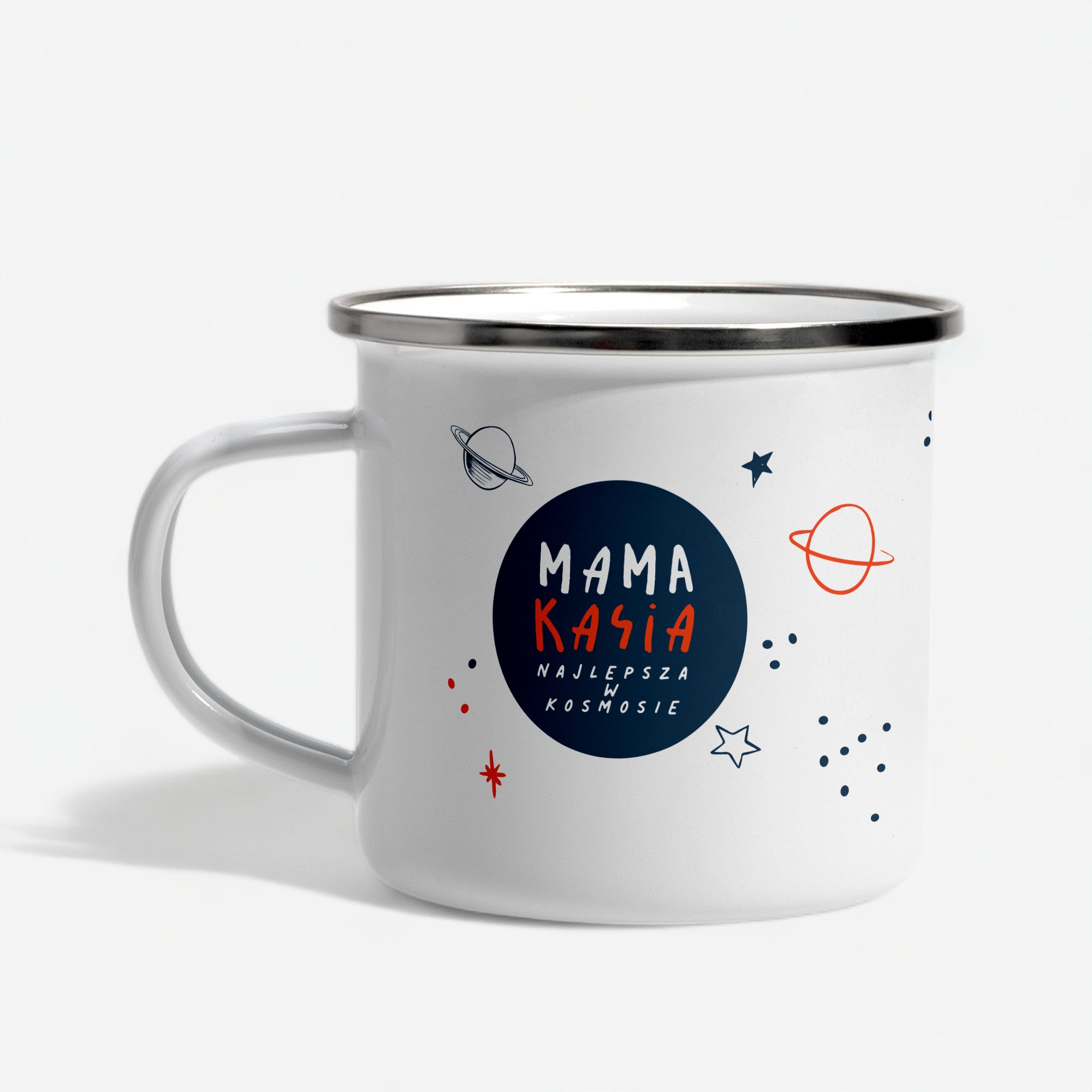 Emaliowany kubek - prezent dla mamy prezent na dzień mamy prezent na dzień matki kubek dla mamy