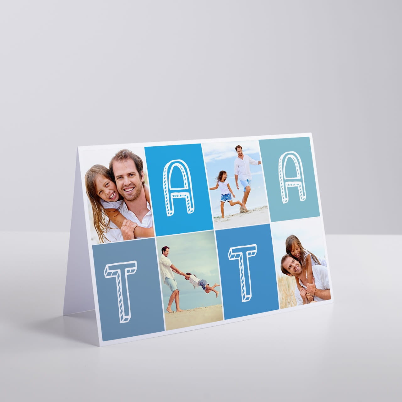 Kartka ze zdjęciami na Dzień Ojca prezent na dzień ojca personalizowana kartka dla taty kartka ze zdjęciami