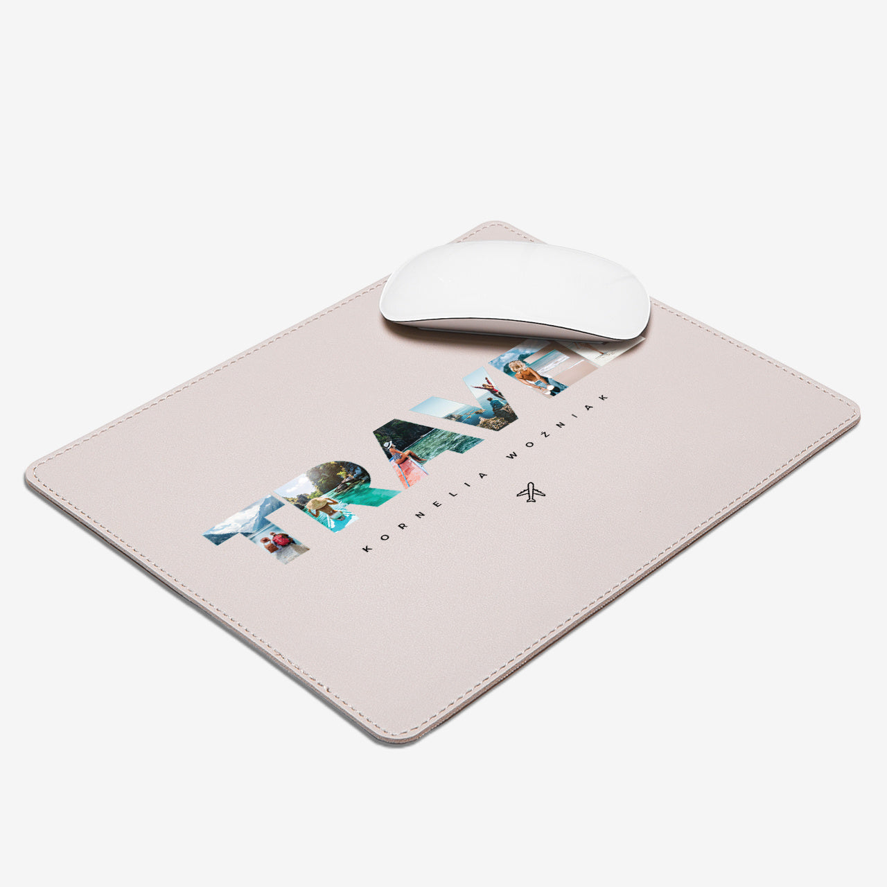 Personalizowana podkładka pod mysz - Kolaż Zdjęć - prezent dla podróżnika