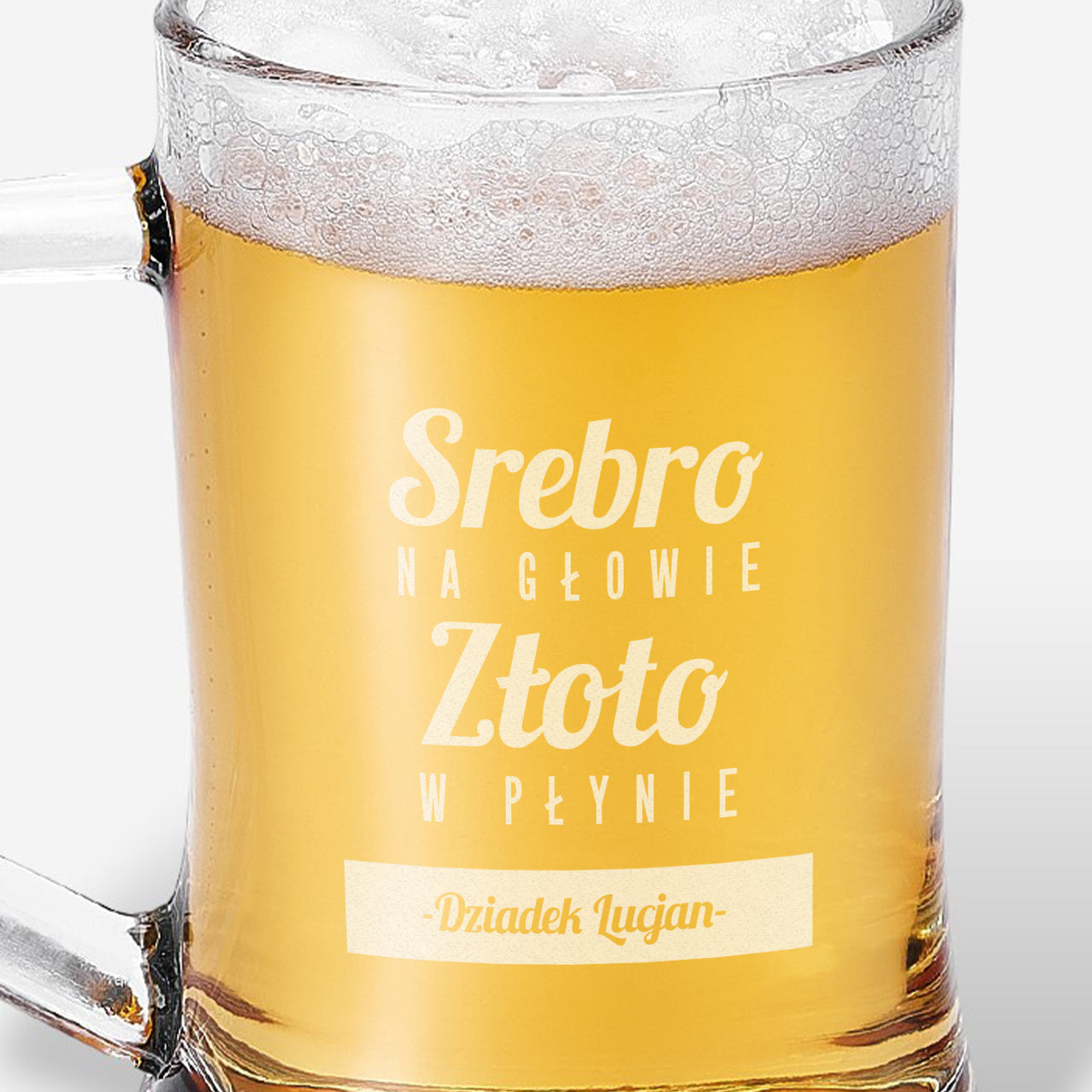 Personalizowany kufel dla dziadka - Złoto w Płynie