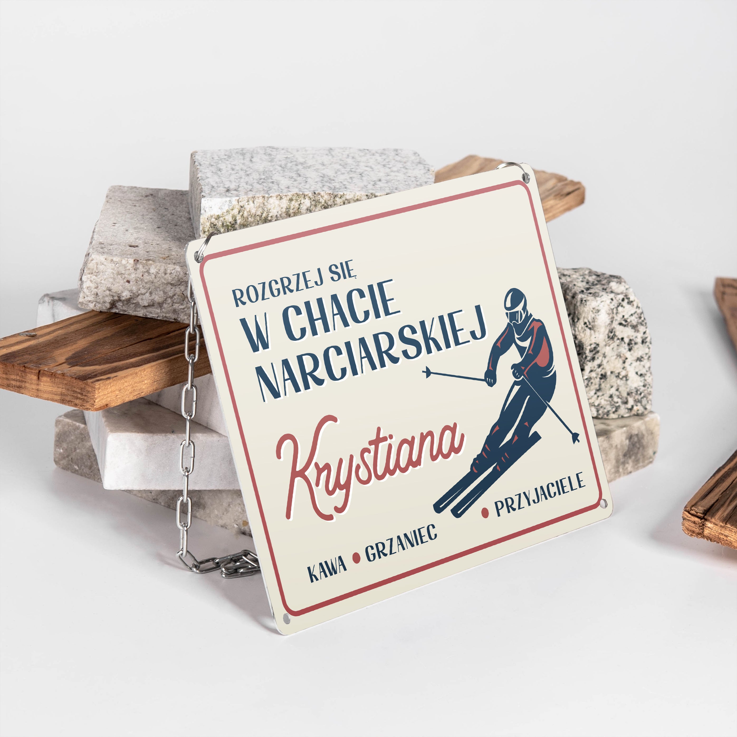 Tabliczka na prezent dla narciarza tabliczka personalizowana tabliczka metalowa prezent dla miłośnika gór