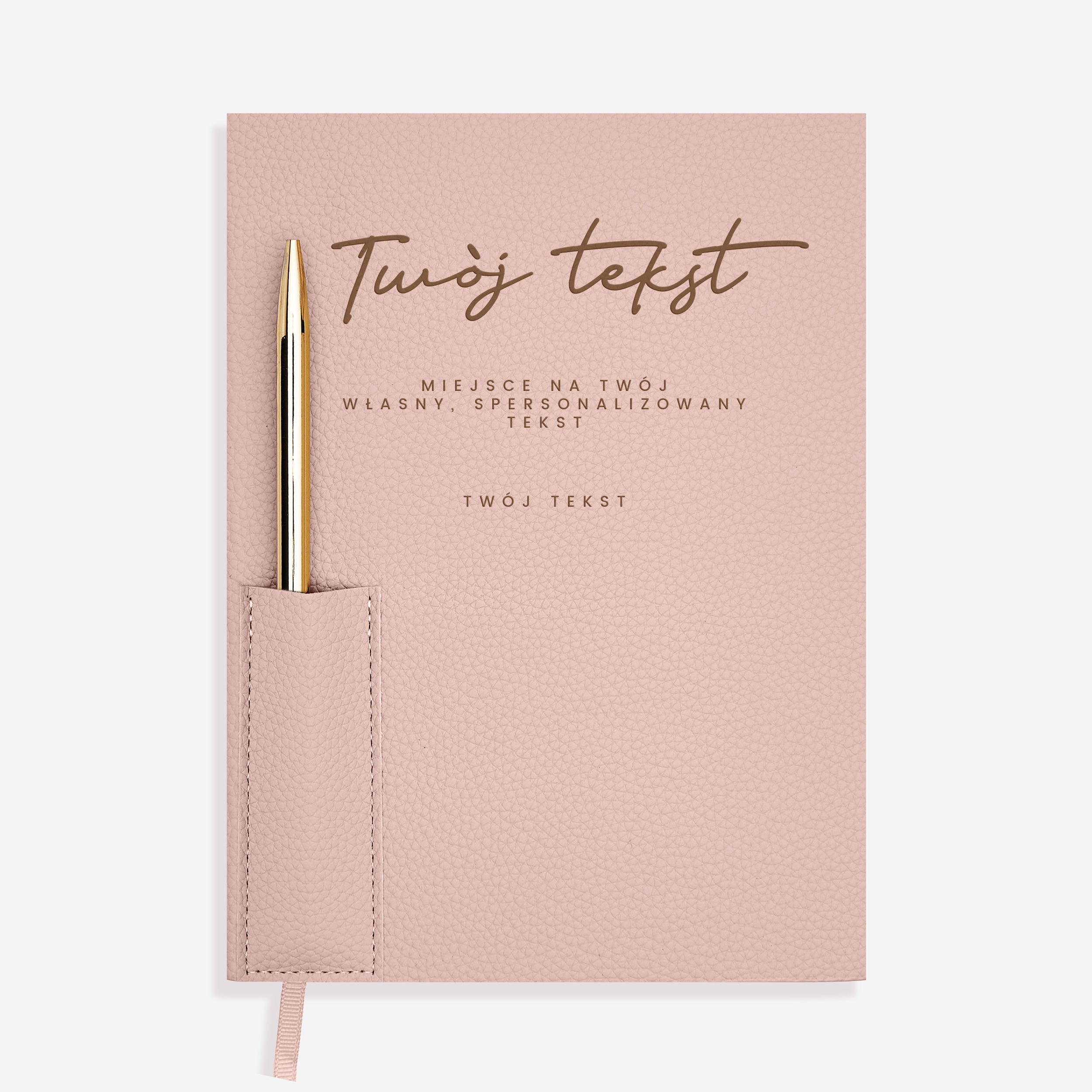 Planner bez dat z długopisem TWÓJ TEKST notes dla koleżanki prezent urodzinowy elegancki prezent notes do pracy