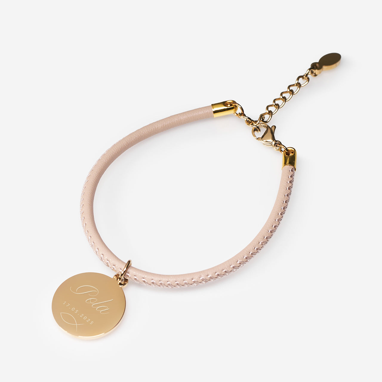 Grawerowana bransoletka komunijna bransoletka personalizowana prezent komunijny dla dziewczynki 