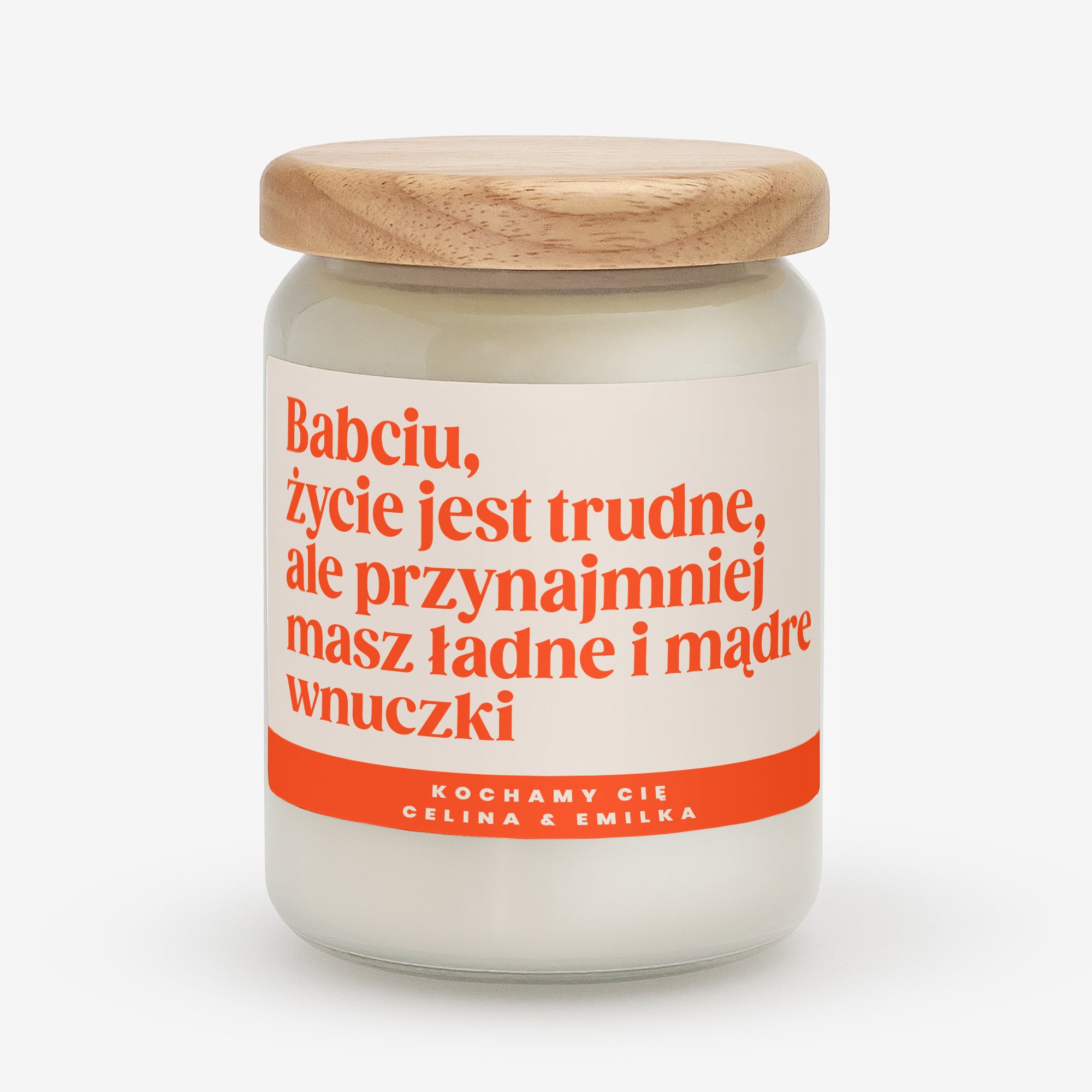 Naturalna świeca dla babci od wnuków