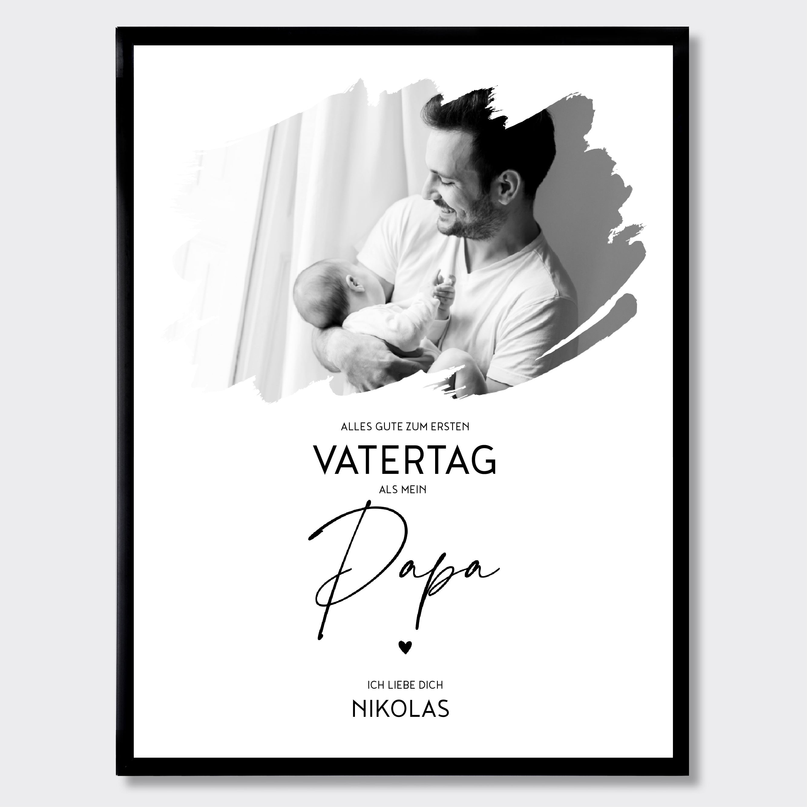Poster für einen jungen Papa - Geschenk zum ersten Vatertag