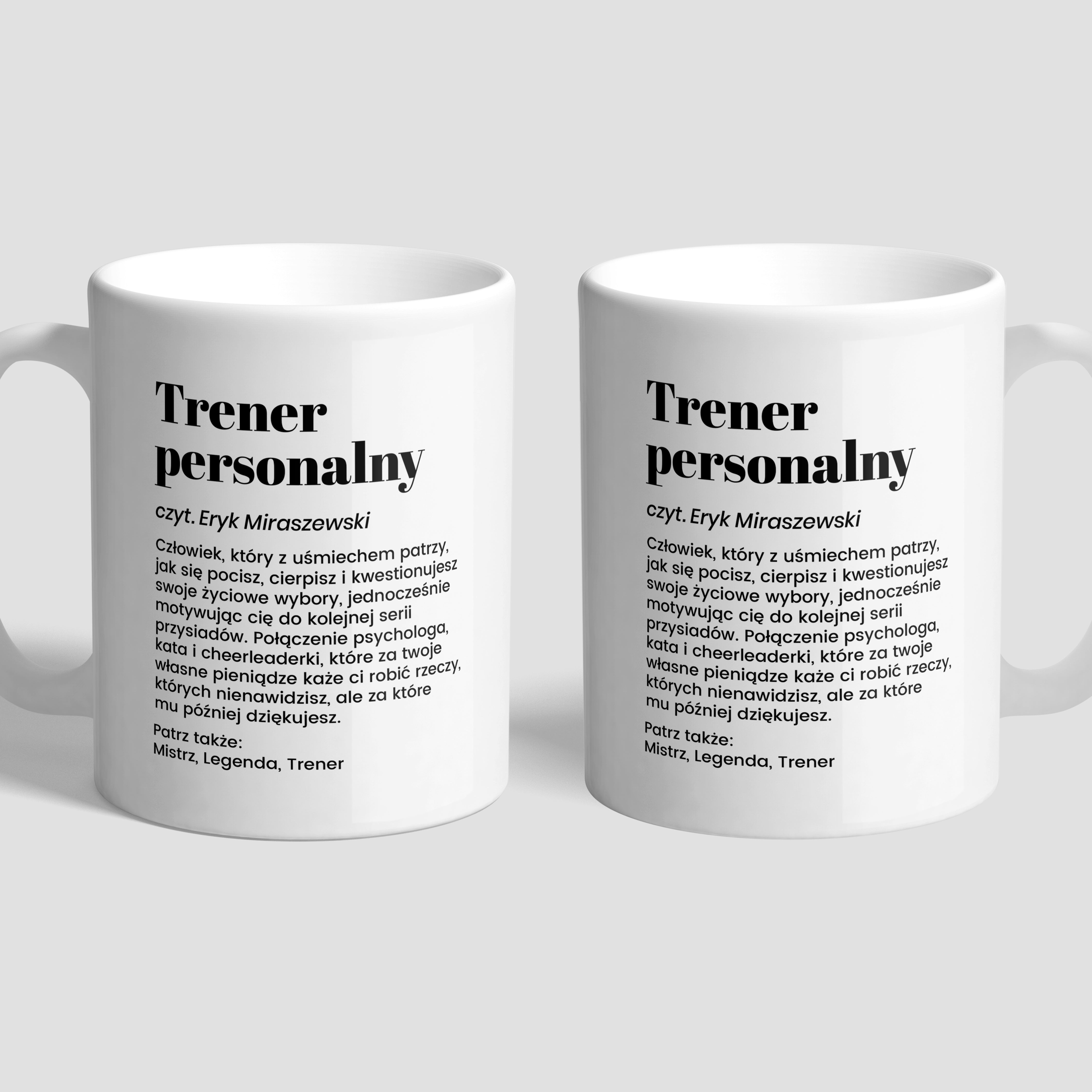 Kubek dla trenera personalnego prezent dla trenera śmieszny kubek personalizowany