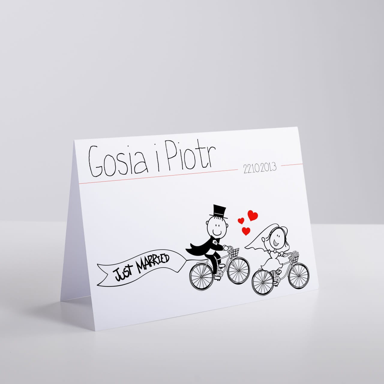 Personalizowana kartka ślubna kartka ślubna kartka na ślub prezent ślubny kartka