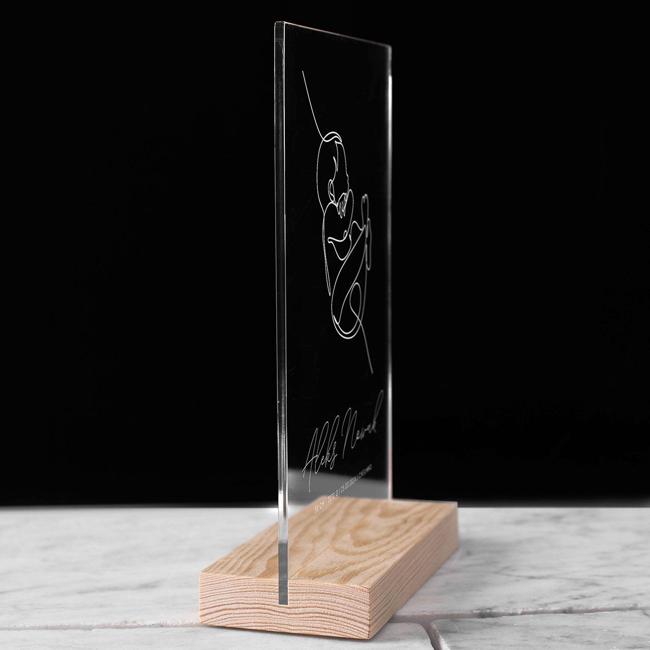 Personalizowana statuetka z metryczką - prezent na Narodziny Dziecka prezent z okazji narodzin dziecka