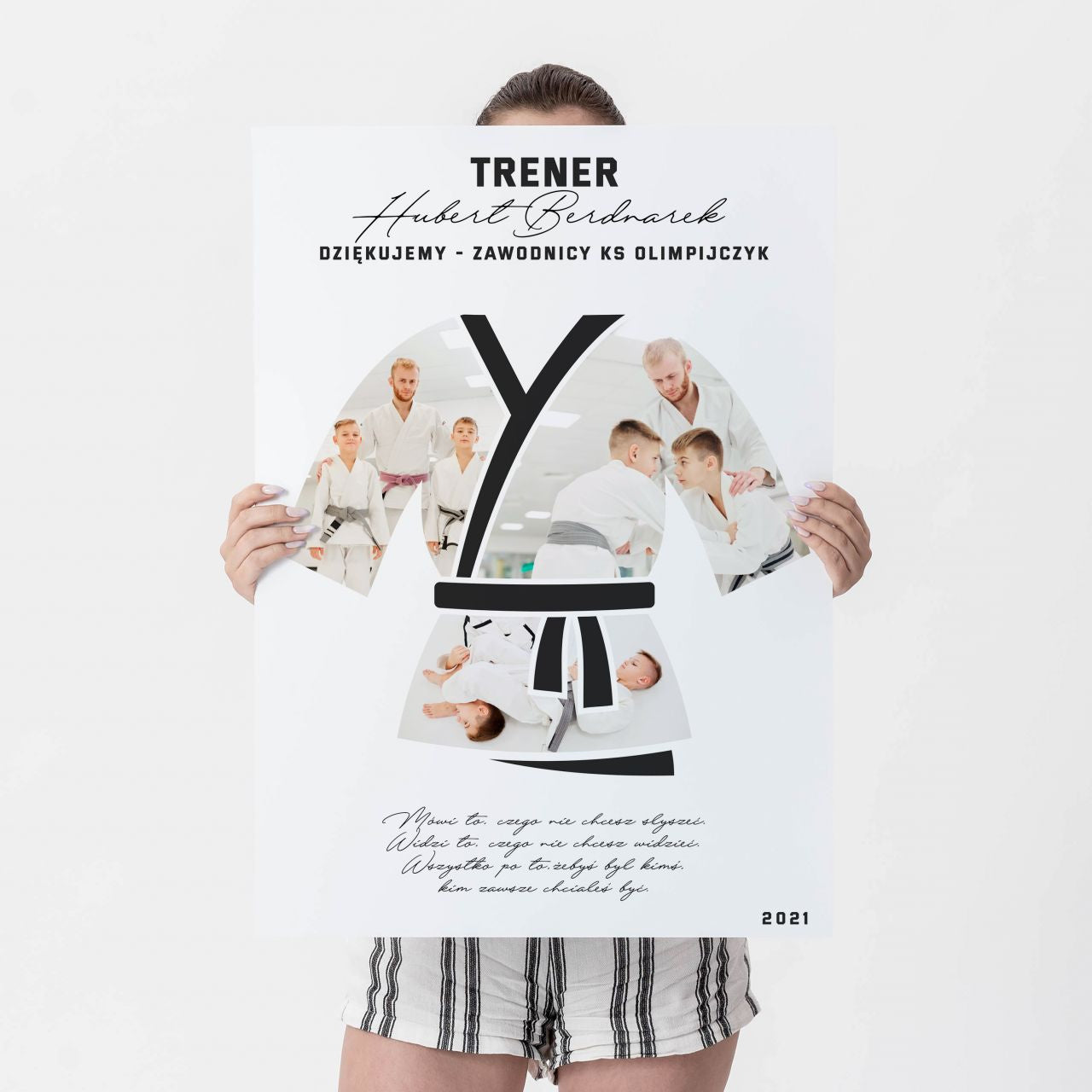 Personalizowany plakat dla trenera karate