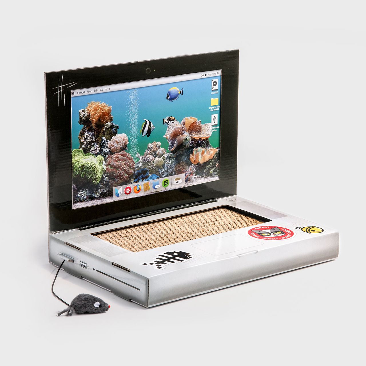 Tekturowa zabawka dla kota Laptop