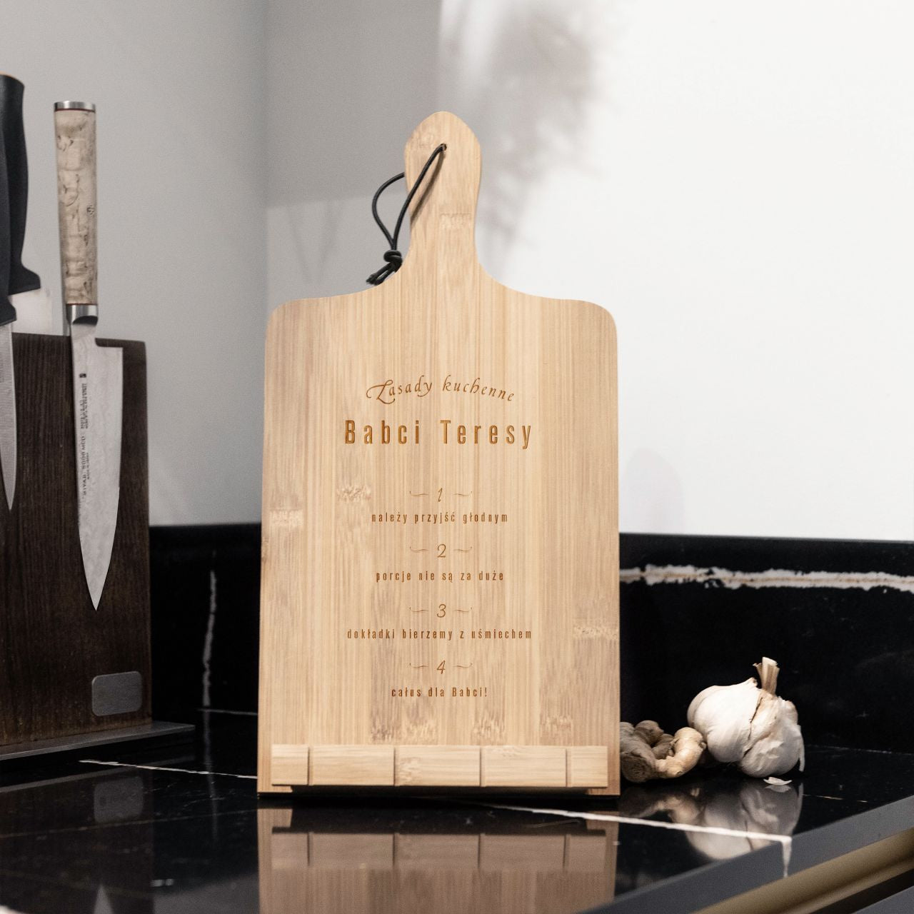 Podstawka pod książkę kucharską - Zasady - prezent dla babci
