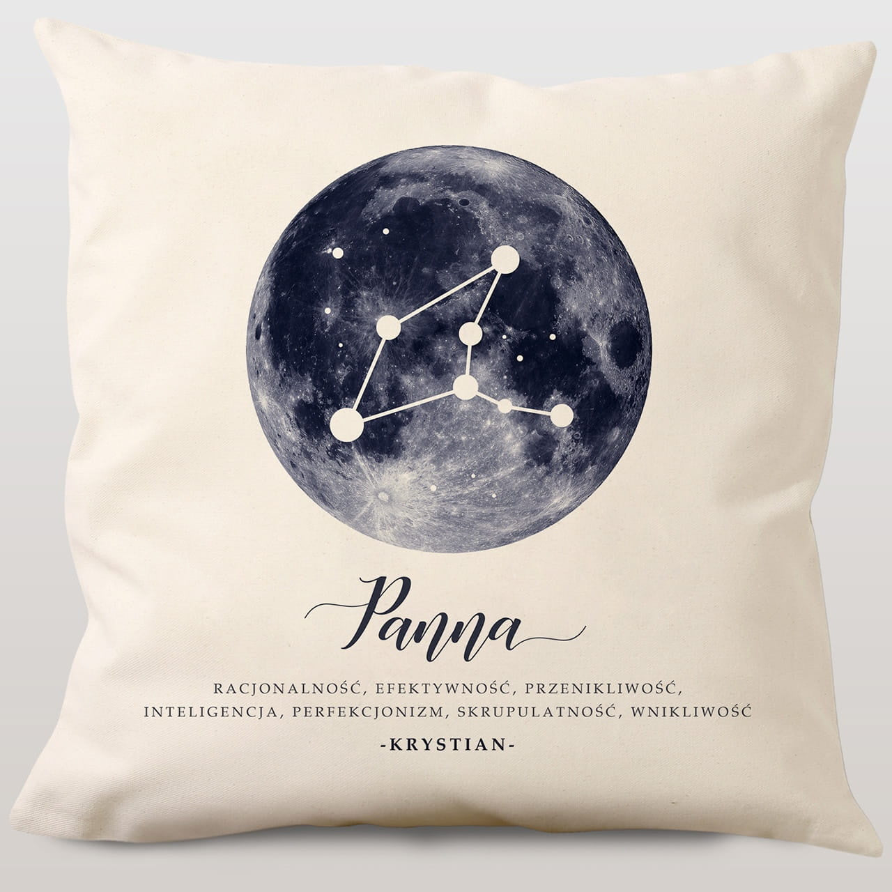 Poduszka ze znakiem zodiaku - panna personalizowana poduszka prezent dla panny prezent dla rodziców