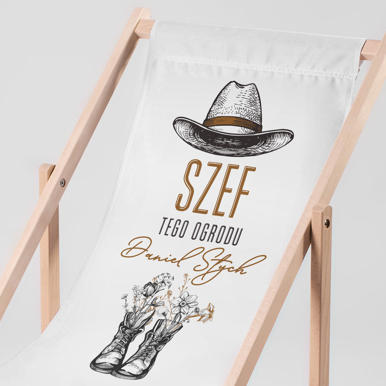 Leżak personalizowany - prezent urodzinowy dla ogrodnika