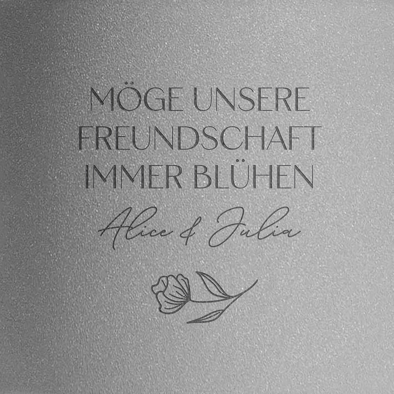 Blumentopf mit Gravur - PERSONALISIERTES GESCHENK FÜR DIE BESTE FREUNDIN
