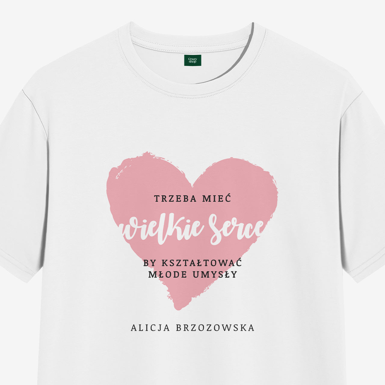 Koszulka personalizowana dla nauczycielki - wielkie serce M