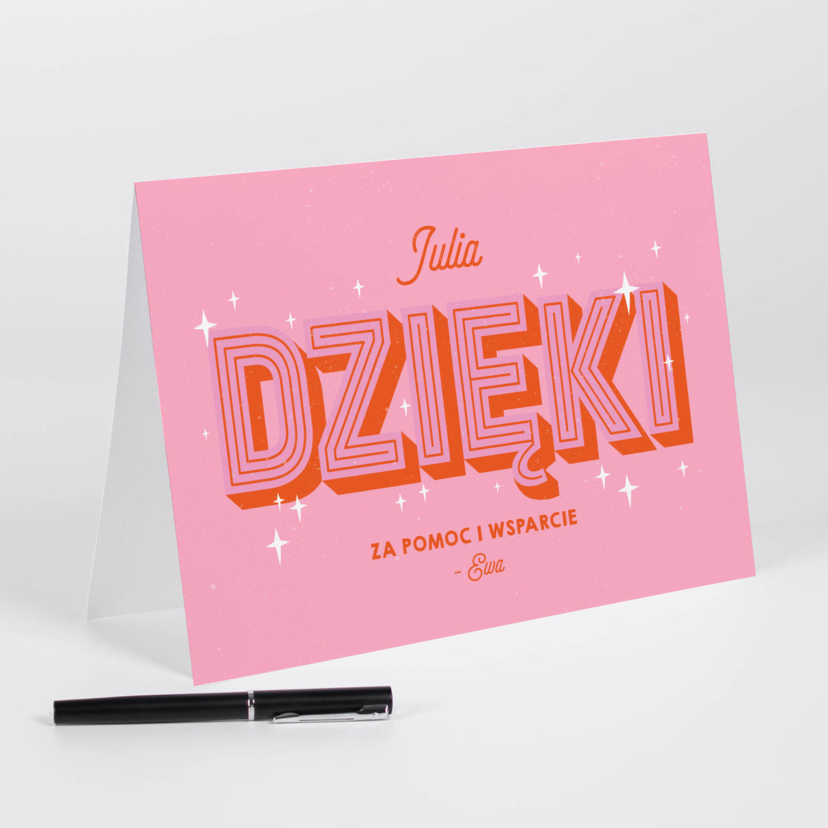 Kartka a4 z personalizacją - prezent na podziękowanie