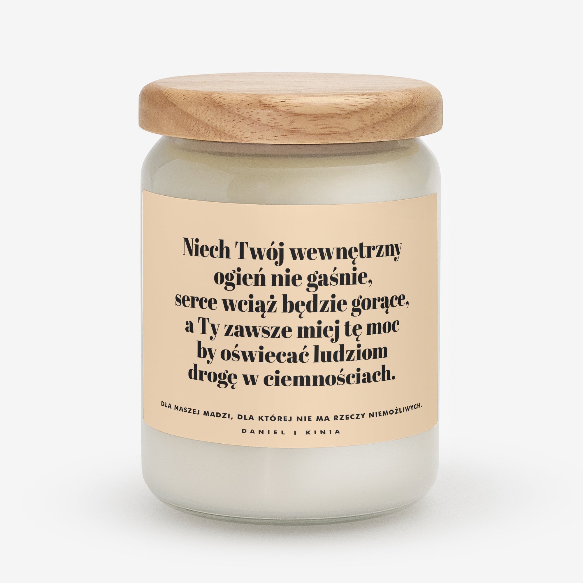 Świeca personalizowana - prezent dla kobiety