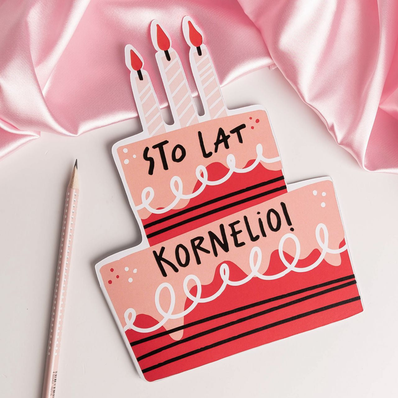 Urodzinowa kartka personalizowana - tort