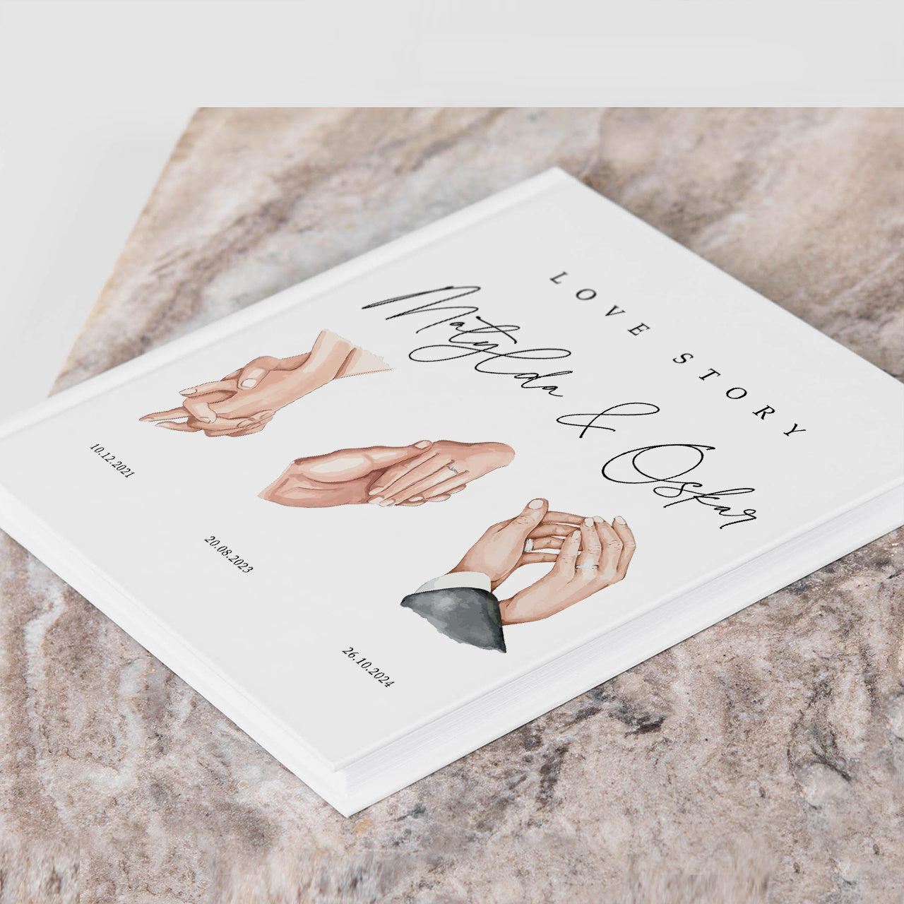 Personalizowana księga gości ślubna - Love Story