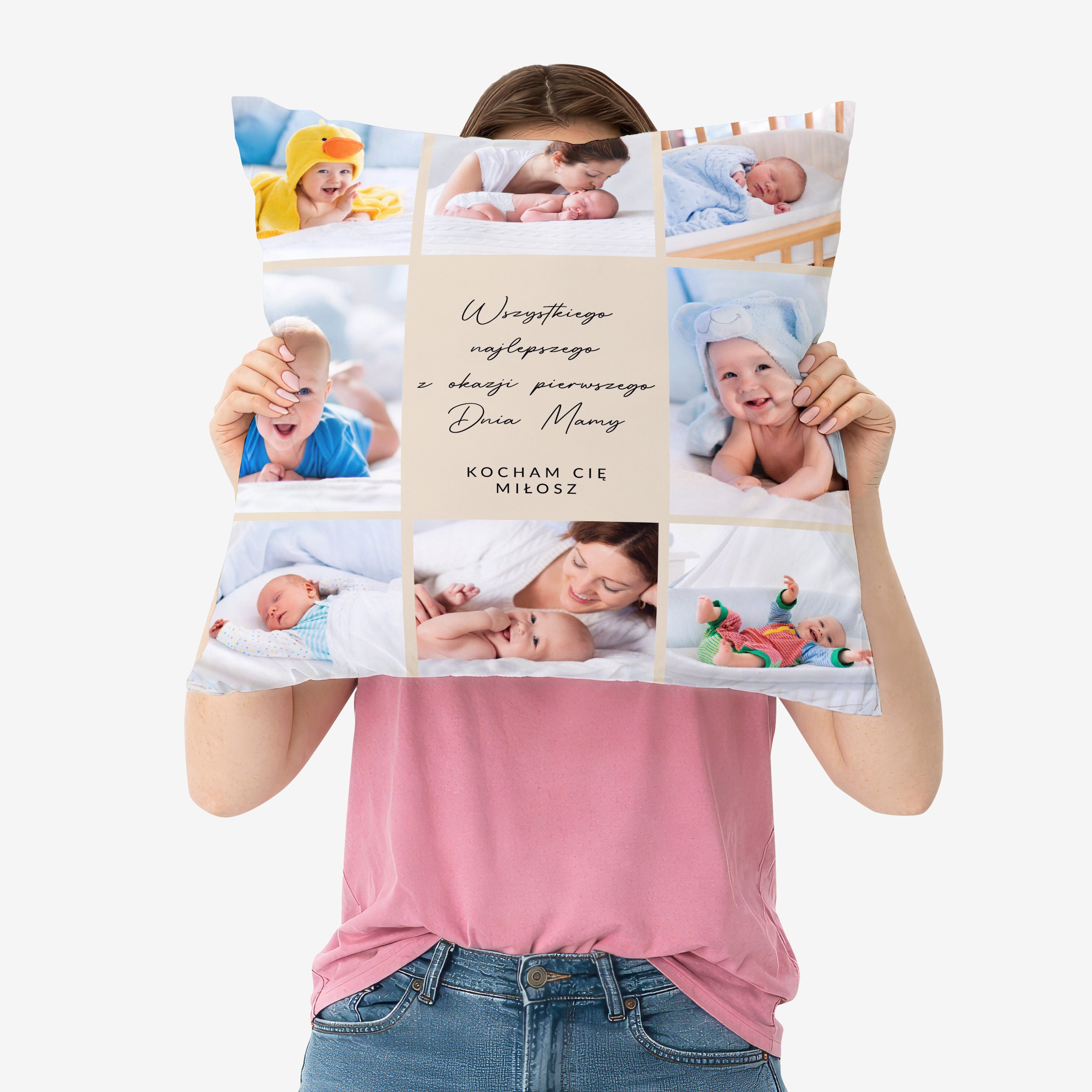 Personalizowana poduszka na pierwszy Dzień Mamy - ze zdjęciami poduszka na dzień mamy prezent na dzień mamy