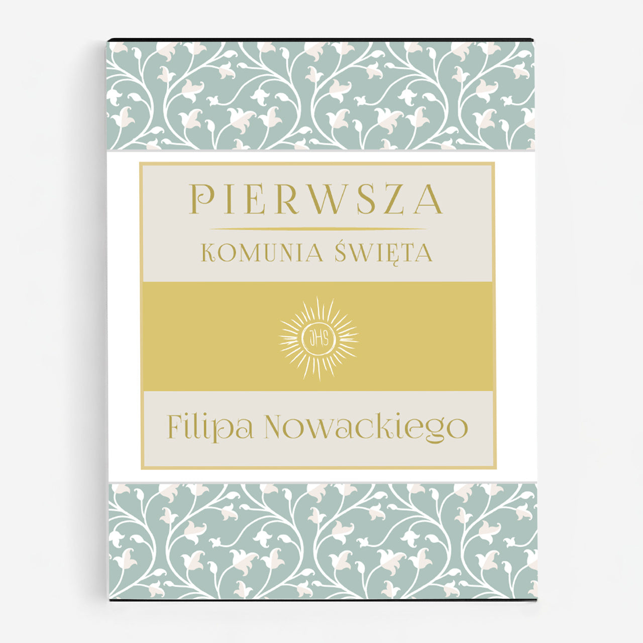 Bombonierka na komunię - słodki upominek na komunię prezent na komunię czekoladki na prezent personalizowane czekoladki