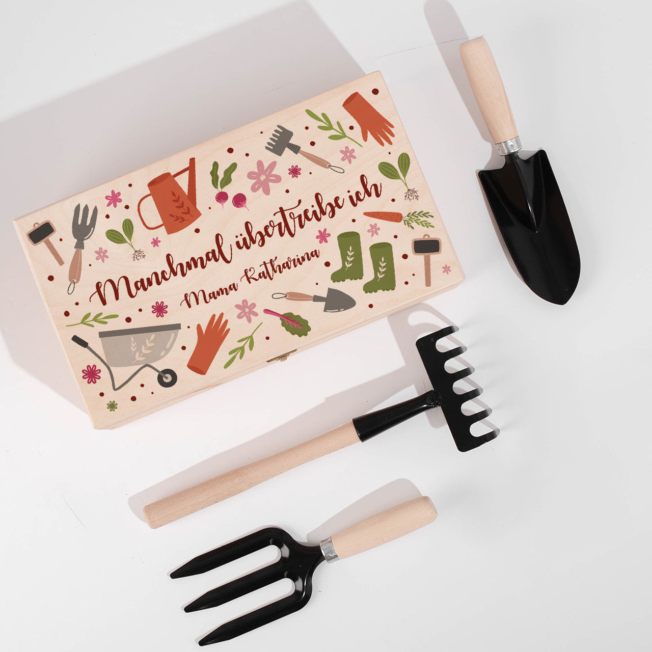Personalisiertes Gartenwerkzeug - Set für Mama