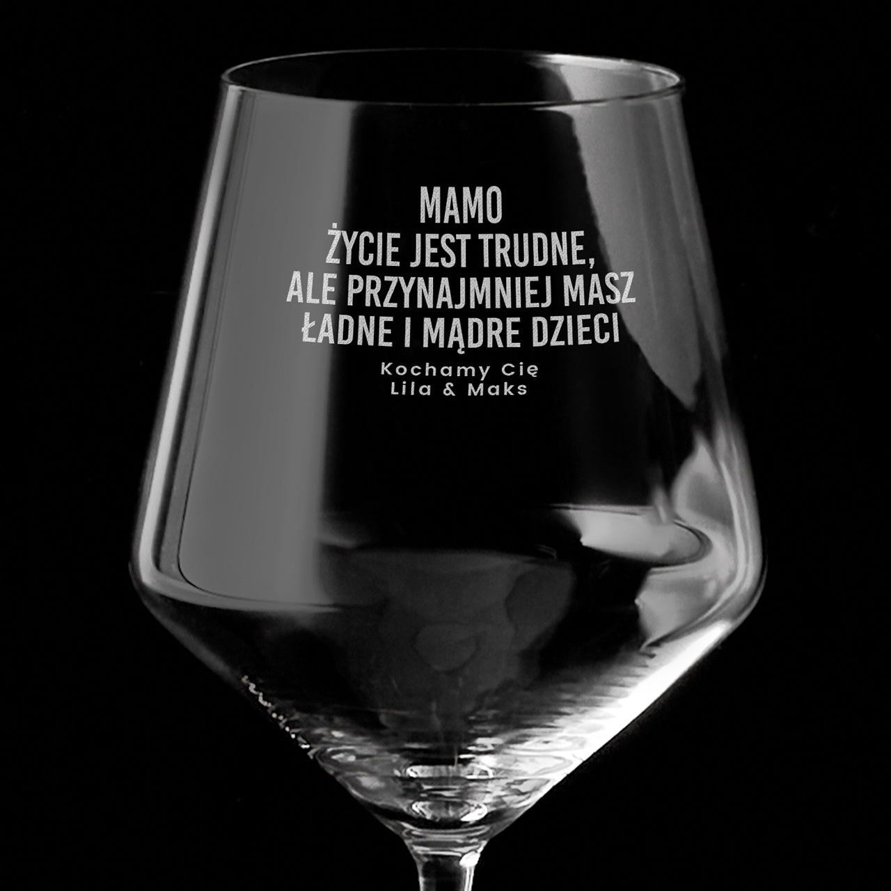 Duży kieliszek do wina dla mamy