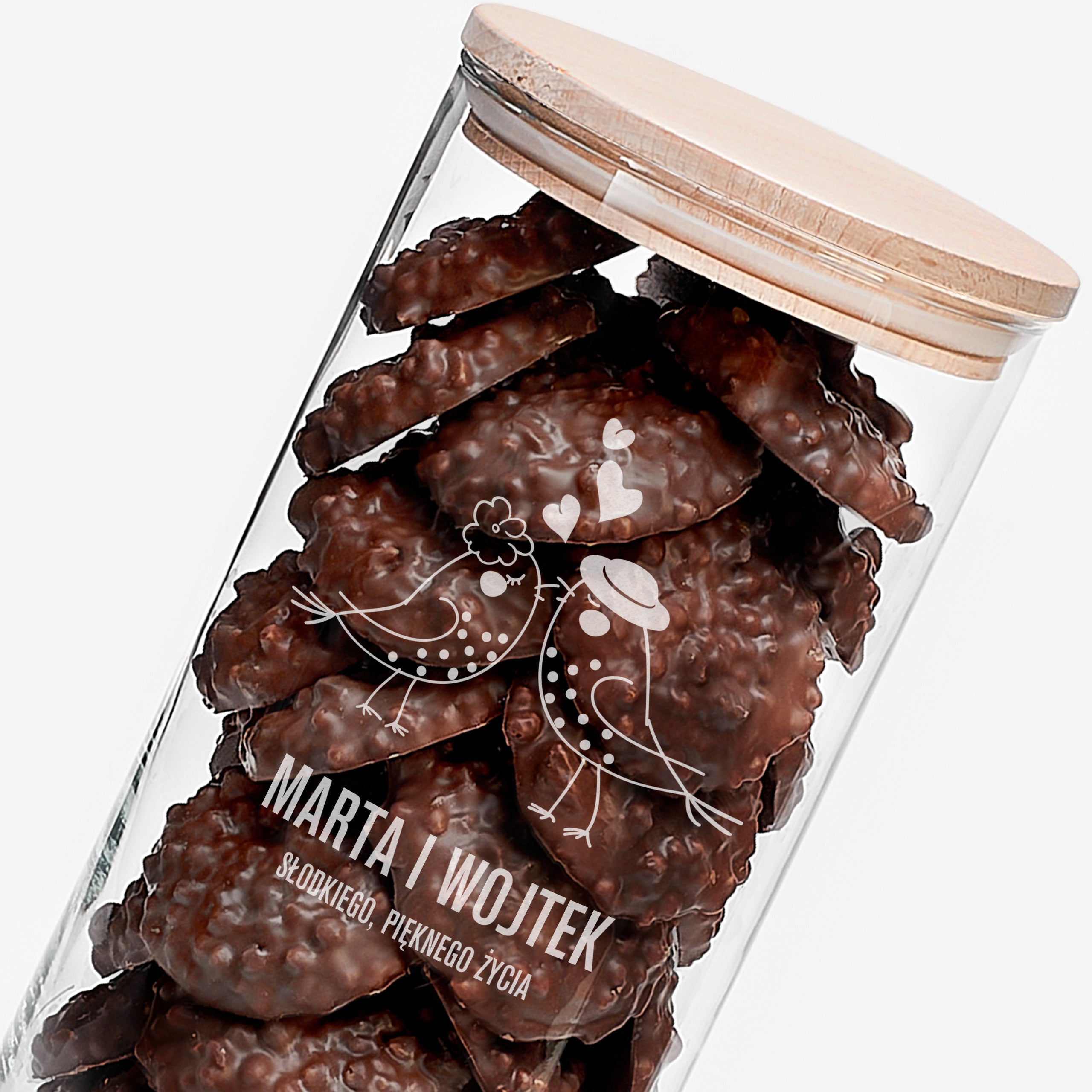 Grawerowany słoik życzeń słoik życzeń prezent ślubny osobisty słoik grawerowany