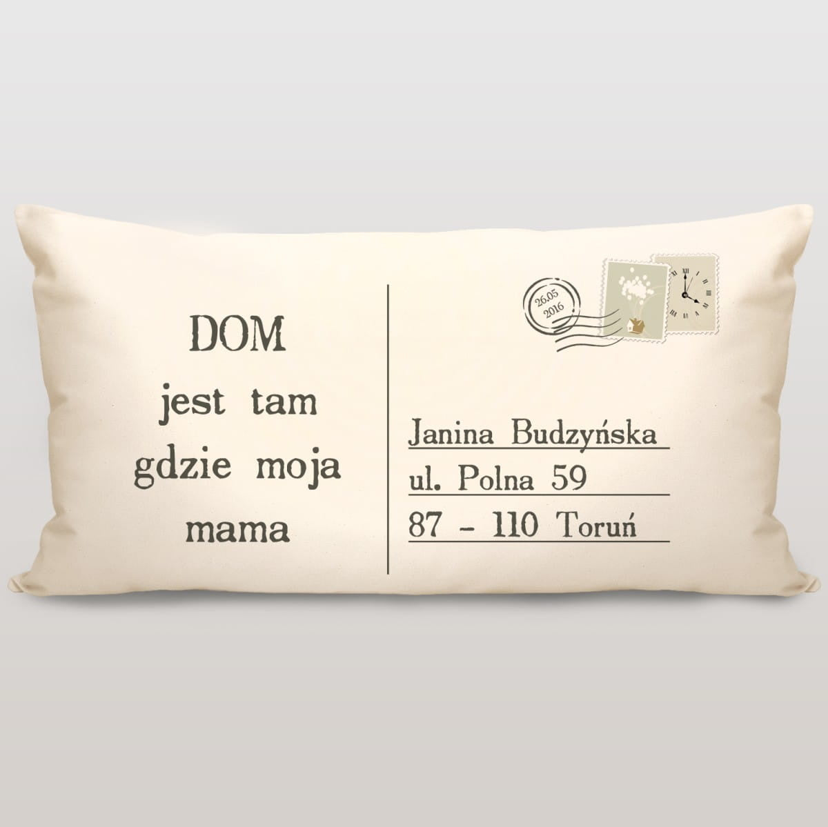 Personalizowana poduszka na Dzień Mamy - List do mamy prezent na Dzień Mamy prezent dla mamy na odległość