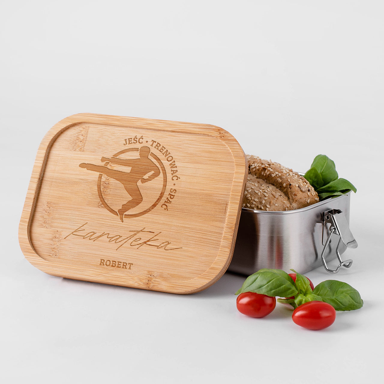 Grawerowany lunchbox- prezent dla karateki