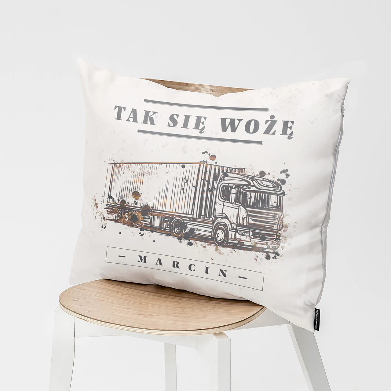 Personalizowana poduszka dla kierowcy ciężarówki