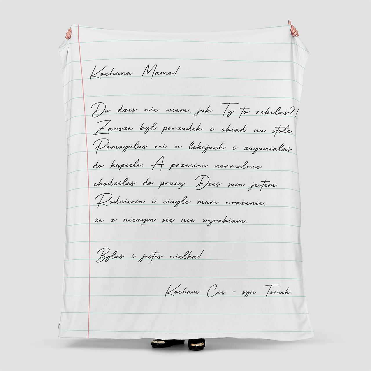 Personalizowany koc dla mamy – List wzruszający prezent dla mamy na Dzień Mamy