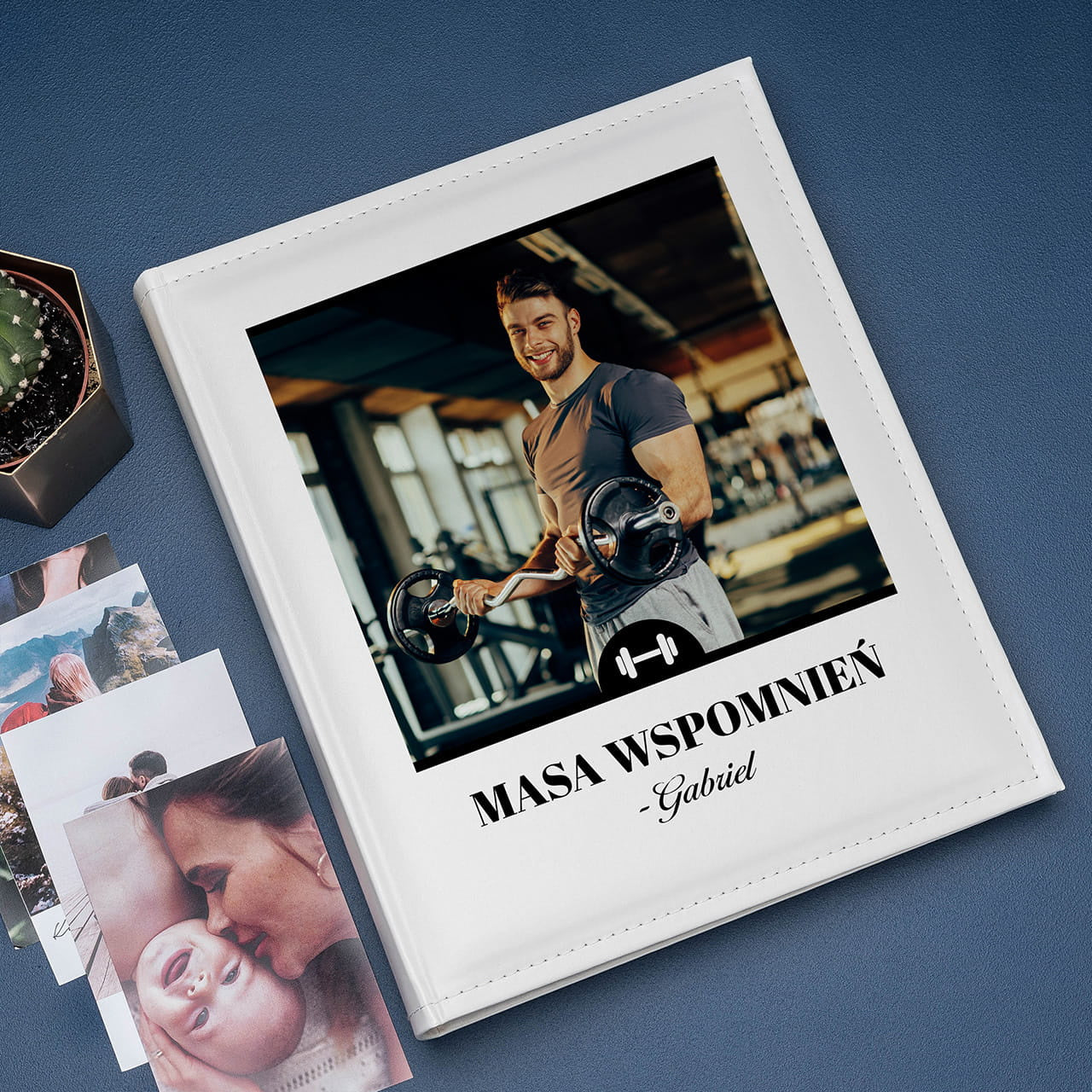 Personalizowany album na prezent dla siłacza album na zdjęcia album do zdjęć prezent dla sportowca