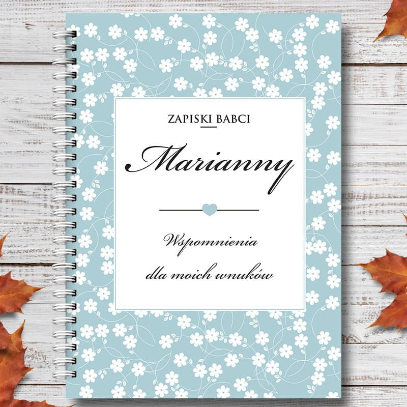 Personalizowany pamiętnik dla babci - wspomnienia dla wnuków prezent dla babci prezent na dzień babci
