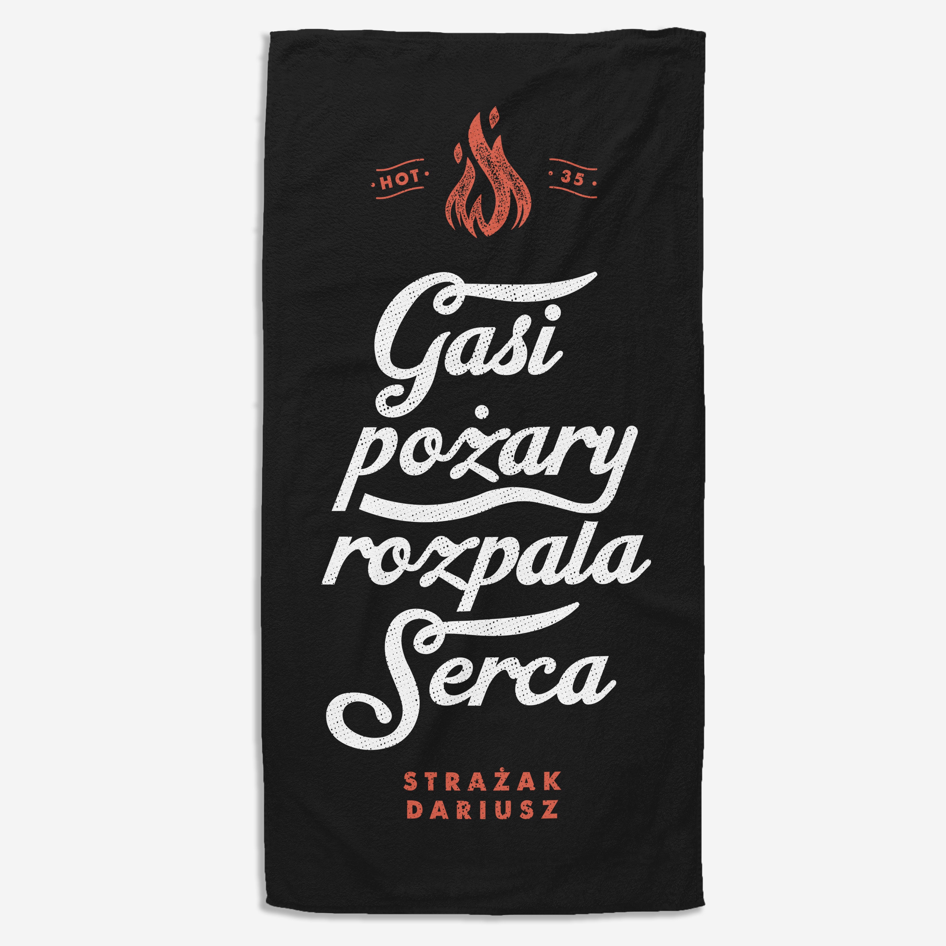 Ręcznik dla strażaka prezent dla strażaka ręcznik z nadrukiem gadżet dla strażaka personalizowany ręcznik