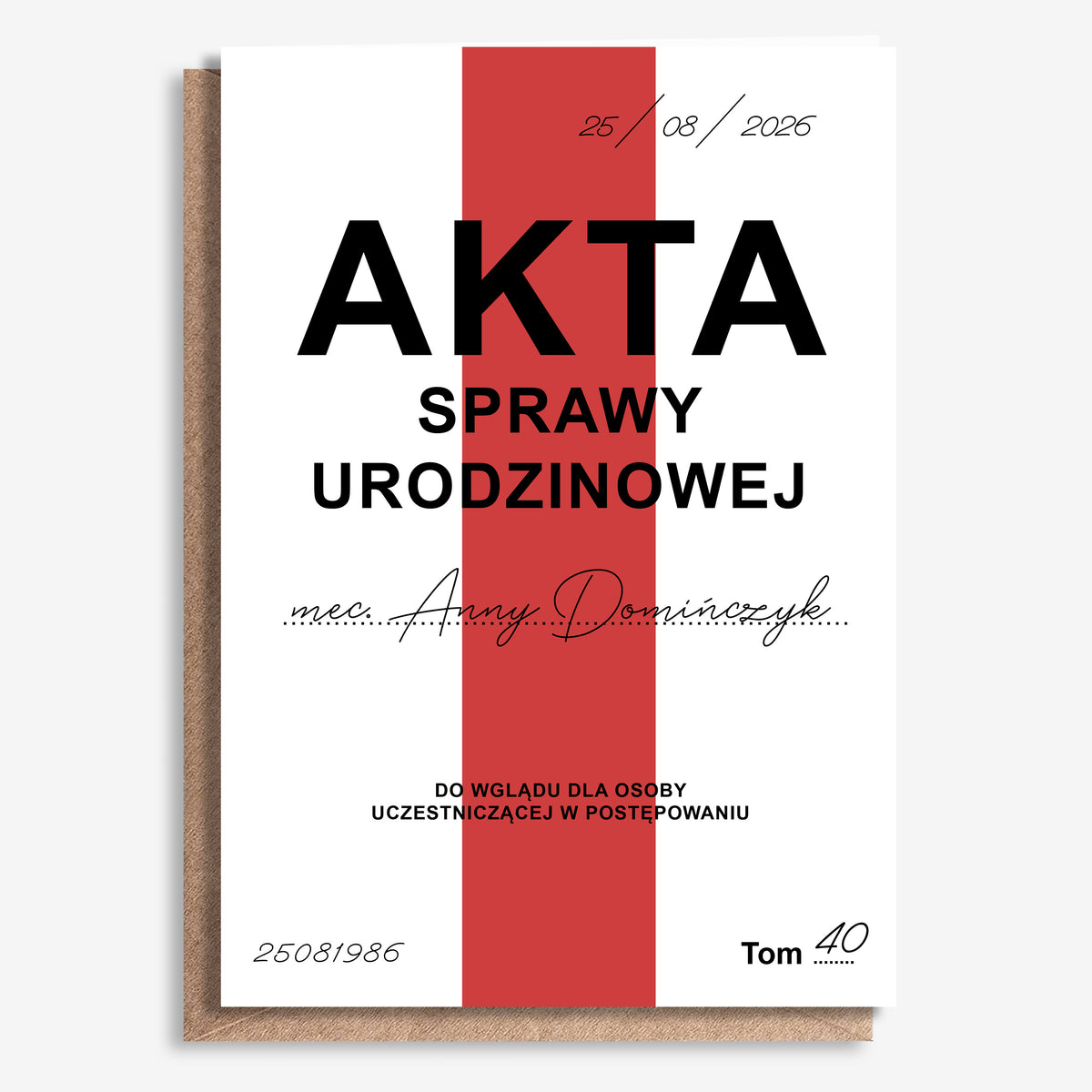 Kartka dla adwokata – akta śmieszna kartka kartka urodzinowa kartka dla adwokata 