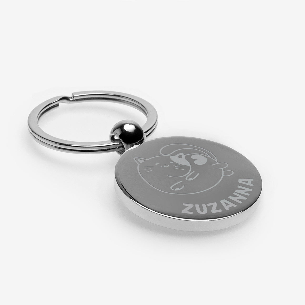 Brelok z kotkiem - upominek dla dziecka prezent dla dziecka personalizowany brelok do kluczy brelok z grawerem