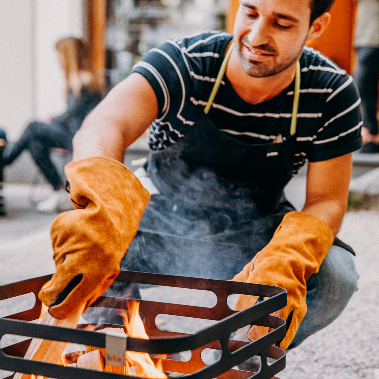 Rękawice kevlarowe - skórzane prezent dla fana grilla rękawice do grilla prezent dla działkowca