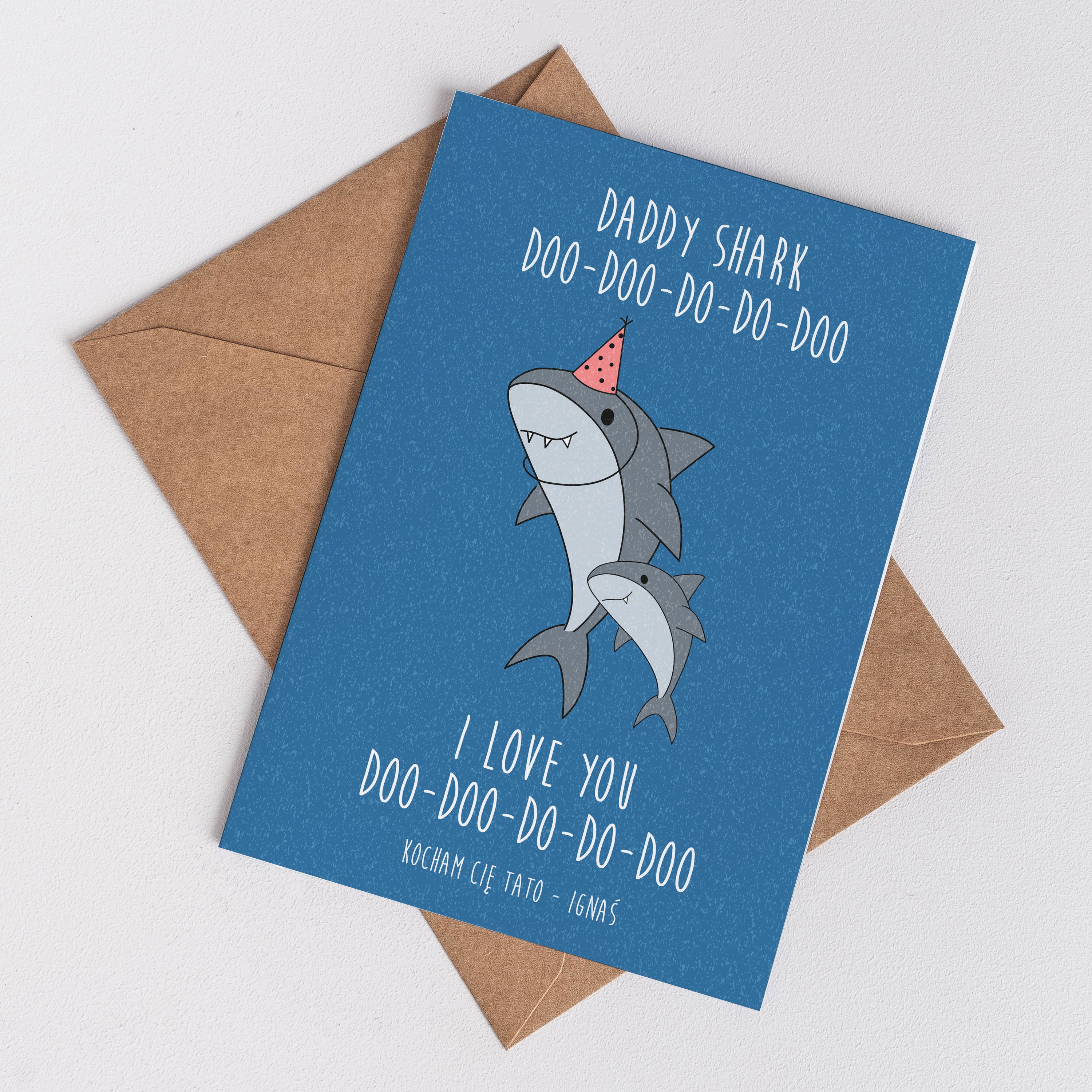 Kartka A4 dla Taty - Daddy Shark