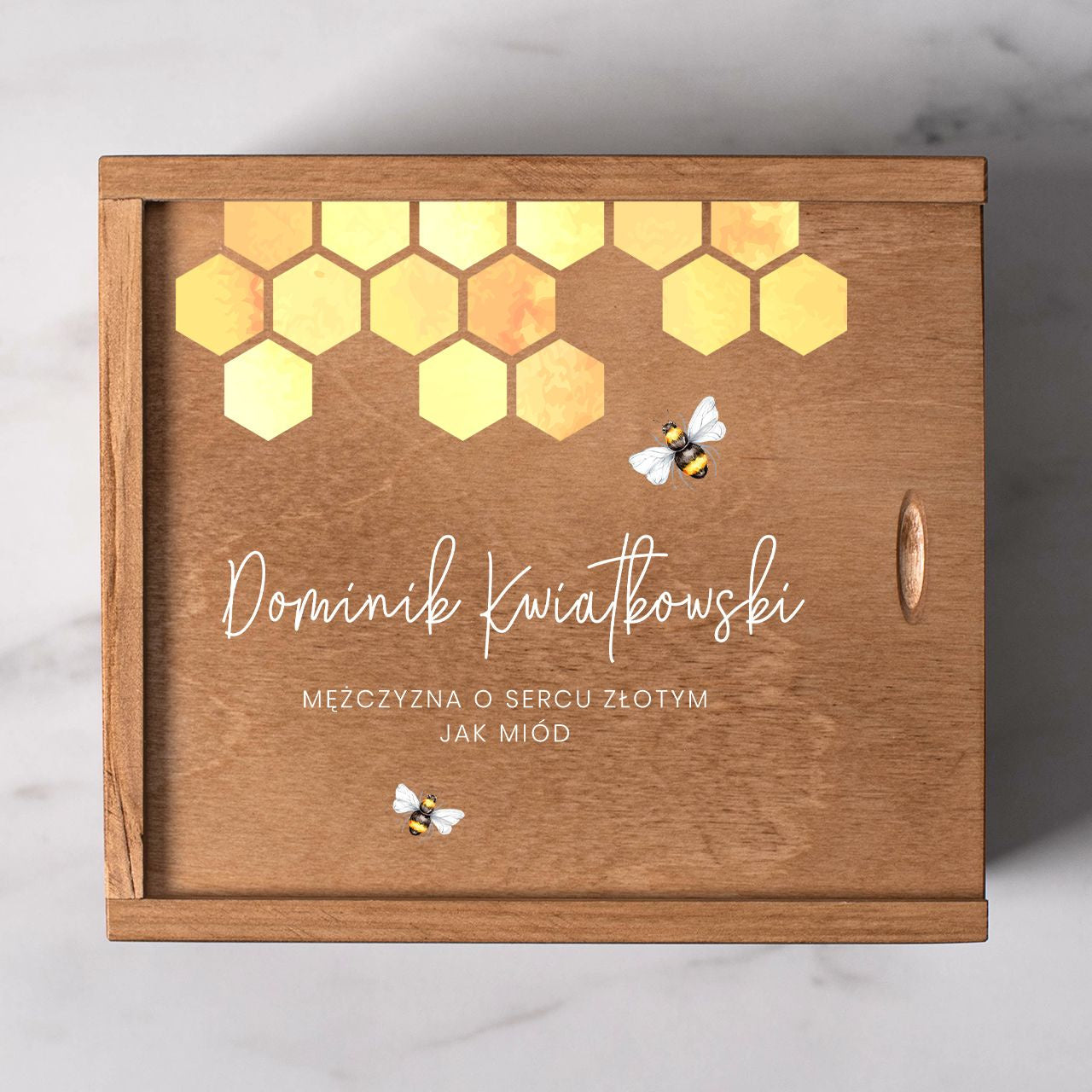 Miody w skrzynce - prezent na podziękowanie dla mężczyzny