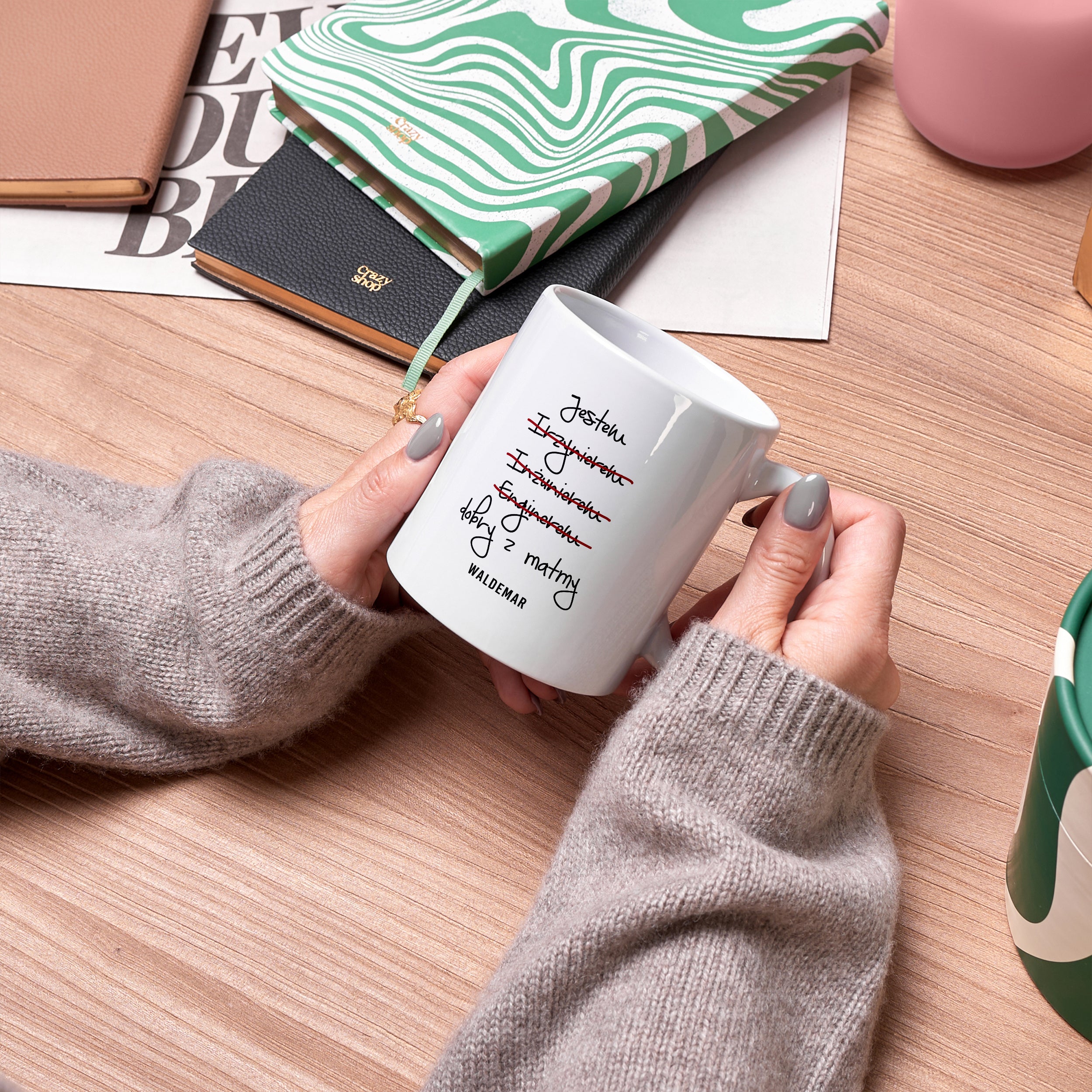 Personalizowany kubek dla inżyniera - Dobry Z Matmy kubek personalizowany prezent dla inżyniera