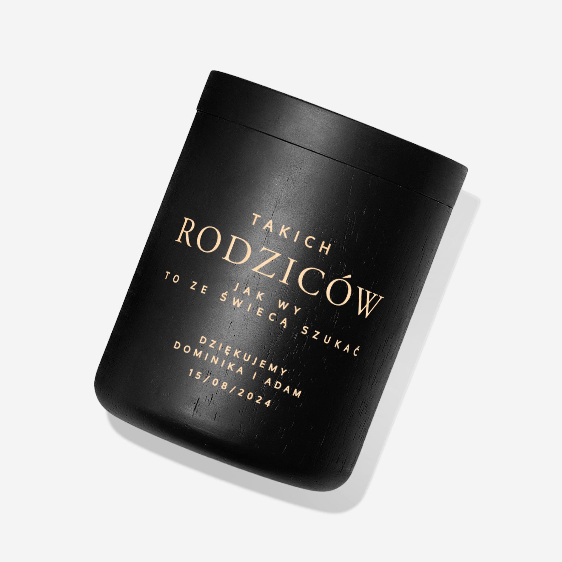 Świeca z podziękowaniem dla rodziców