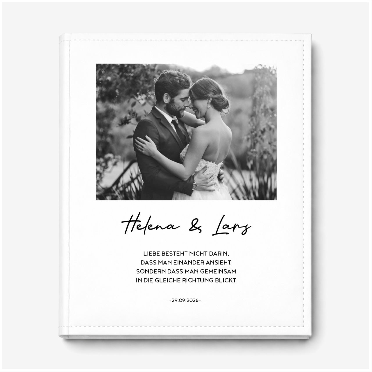 Personalisiertes HOCHZEITSALBUM für eingeklebte Fotos