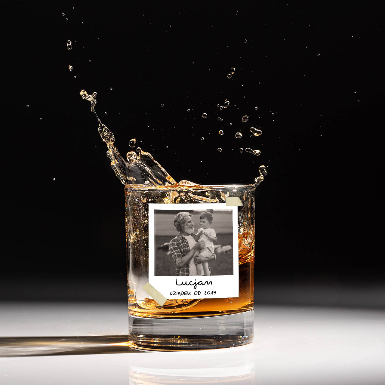 Szklanka do whisky dla dziadka - pomysł na prezent na Dzień Dziadka szklanka ze zdjęciem prezent dla dziadka  