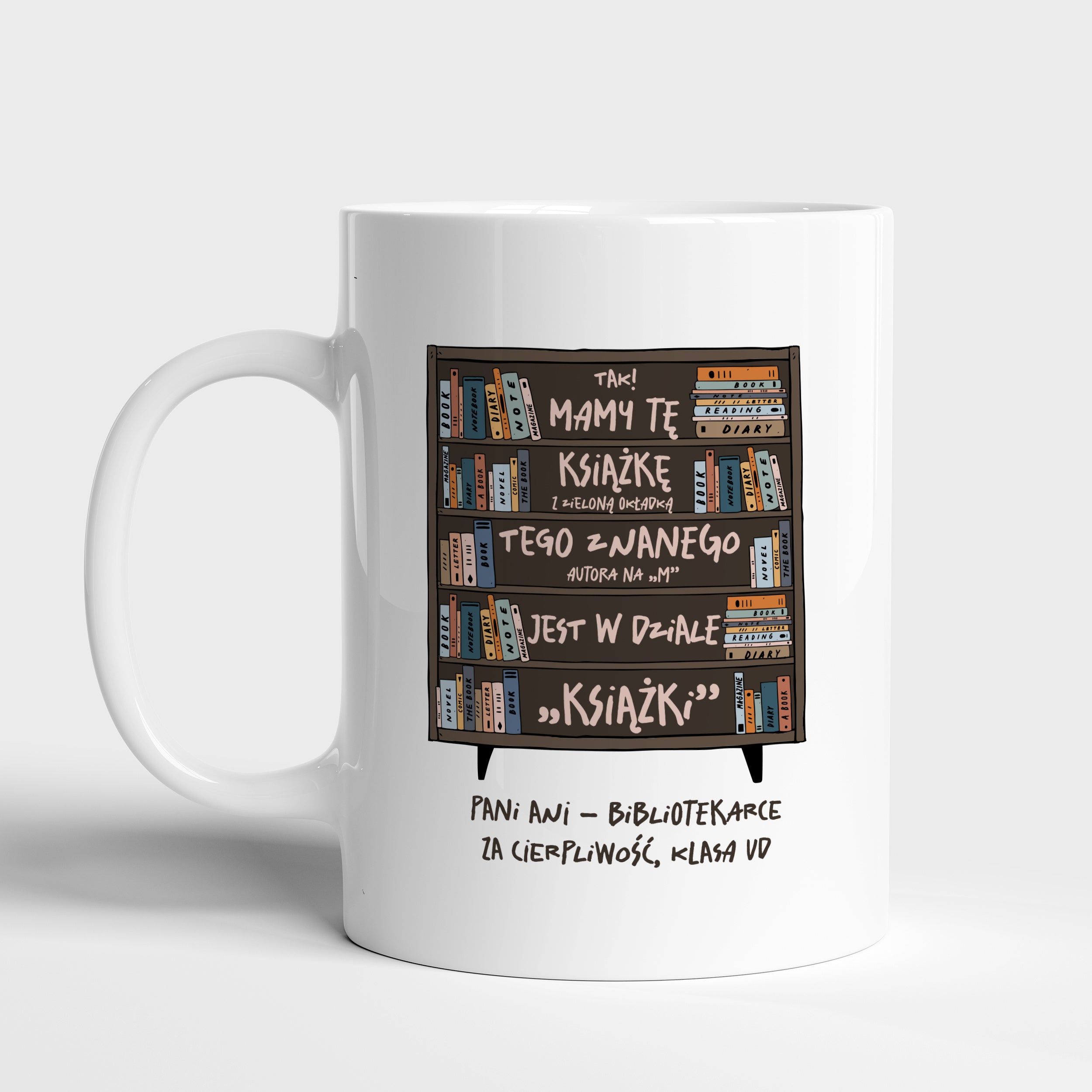 Personalizowany kubek dla bibliotekarki prezent dla kobiety kubek personalizowany prezent dla bibliotekarki