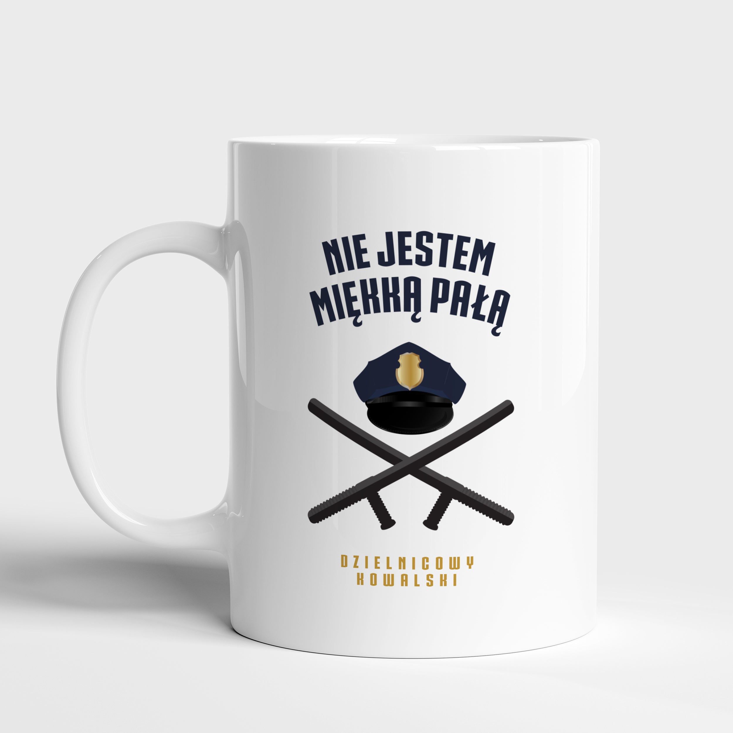Śmieszny kubek dla policjanta prezent dla policjanta kubek personalizowany kubek z grawerem