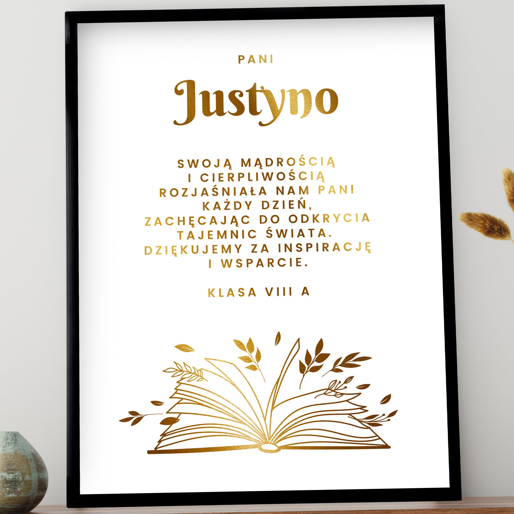 Plakat dla nauczyciela - podziękowanie dla nauczycielki